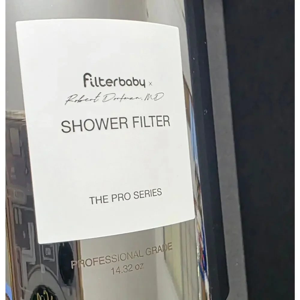 Filterbaby Pro X Dr. Dorfman Titanium Aluminum Shower Filter Chrome Open Box